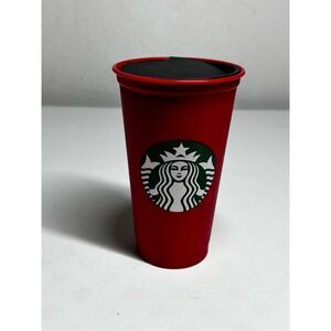 Starbucks 2013 Red Holiday Reusable Plastic Cup Tumbler 16 Oz. Limited Ed